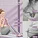 JunD Multifunktionales Zugseil 6-Tuben Pedal-Widerstandsband Sit-Up Zugseil Bauchtrainer für Zuhause Beintrainer Po Trainer NBR Tuben Schaumgriffe Yoga Pilates, Lila