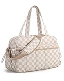 BAGSMART Bolsa de deporte para mujer, bolsa de viaje de 24 l, impermeable, bolsa de viaje, equipaje de mano, gimnasio, clínica, bolsa de hospital, bolsa de hospital con PVC para fitness, natación