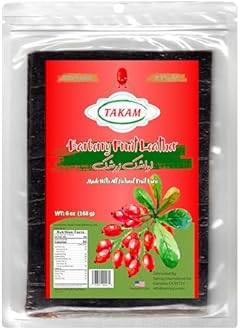 Takam Lavashak Zereshk Fruit Leather Authentic Persian Style Sour and Salty Barberry Fruit Layer 6 OZ - 168g لواشک زرشک