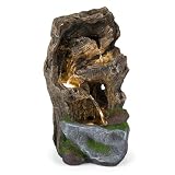 【Sonido Relajante del Agua】 Gracias a su diseño de 4 niveles en cascada, esta fuente de jardín genera un suave y continuo flujo que imita el murmullo de una cascada natural. Además, ayuda a reducir el ruido ambiental, creando un ambiente perfecto para la relajación.