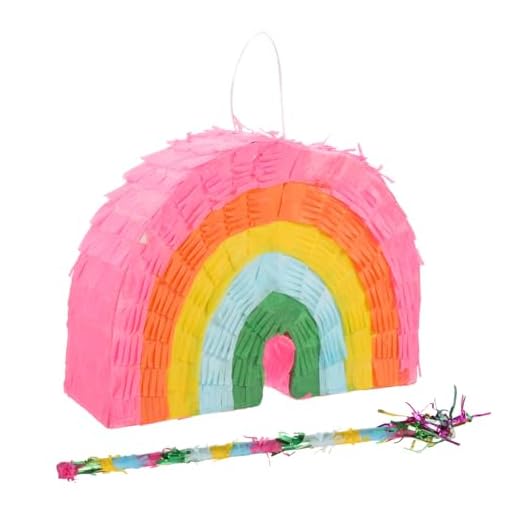 Vaguelly 1 Conjunto Pinhata piñatas para festa de aniversário decorações de casamento para cerimônia decorações de feliz aniversário brinquedos piñata -íris Natal decorar
