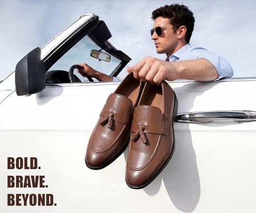 Image of LOUIS STITCH Men's Shoes Tassel Style Comfortable Moccasins for Men (RGMCPLTA)