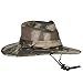 Mossy Oak Terra Gila Camo Safari Hat for Men – Breathable Mesh Crown Outback Sun Hat with Wide Brim and Adjustable Chin Cord, Outdoor Hunting & Fishing Hat