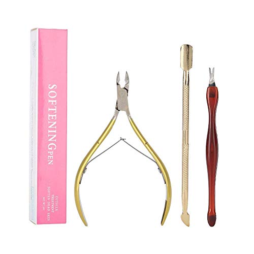 Wyxy Maniküre-Sets 4Pcs/Set Nagelhauttrimmer mit Nagelhautschieber Pediküre- und Maniküre-Werkzeuge für Finger- und…