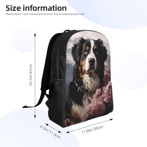 Bernese Mountain Dog Laptop Backpack for Women Men College Backpack Work Business Computer Bag Lightweight Bookbag Teacher Nurse Bags Casual Daypack Purse Travel Bag for Gift4