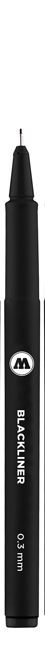 MOLOTOW Blackliner Pen, .3mm Tip, Black Permanent Ink, 1 Each (703.204)