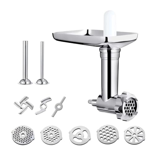 Accesorio De Picadora De Alimentos De Metal ABBZ, Compatible Con Batidoras De Pie KitchenAid, Embutidora De Salchichas, Picadora De Carne Y Procesador De Alimentos.