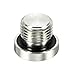 PATIKIL M16*1.5 Internal Hex Head Pipe Fitting Plug, 2 Pack Male Thread 45# Steel Socket Plug with Sealing Ring for Terminate Pipe Ends
