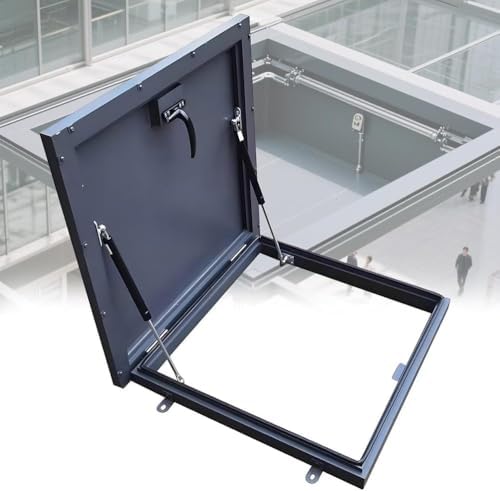 Aluminum Alloy Roof Skylight Cover - 50x50cm Egress Window with Hydraulic Rod, Perfect for Basement, Garage, Sun Room, and Outdoor Attic Access.