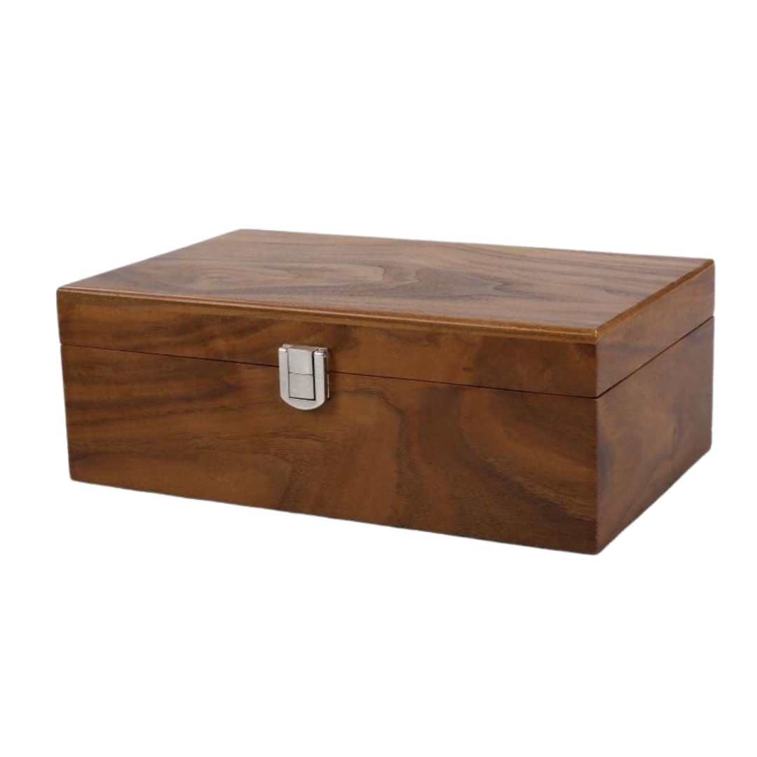 Set di scacchi in legno di noce, tavola piatta Helena in madreperla, 50,8 cm