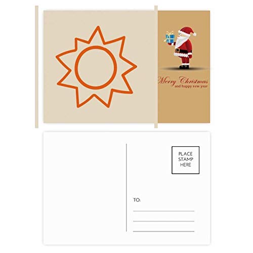 Cartes postales orange soleil et Père Noël à peindre : le lot de 20 idéal pour vos vœux faits main