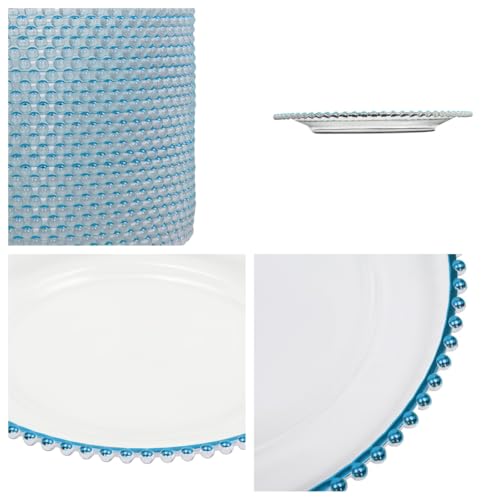 Platos cargadores plásticos transparentes 25 unidades 13 pulgadas miniatura 6