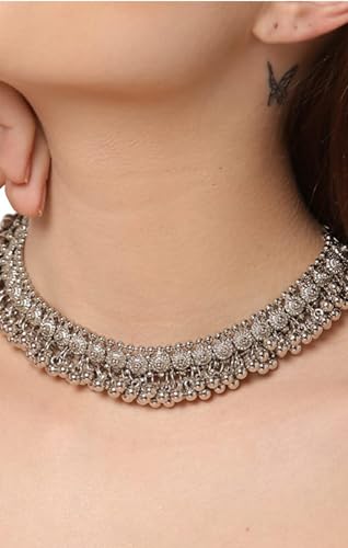 Premium Quality German Necklace Beautiful for Beads Silver Plated Alloy Choker2