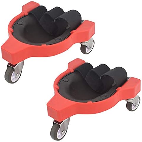 Techson Rolling Knee Pads, Built-in Protection Sponge Pad Creeper with 360degree Turning Wheel, Laying Tile Construction Working Move Tool Cover