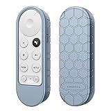 Fintie Protective Case for Chromecast with Google TV HD 2022 / 4K 2020 Voice Remote - CaseBot Lightweight (Anti-Slip) Shockproof Silicone Cover for Chromecast Voice Remote Controller, Cloudy Blue