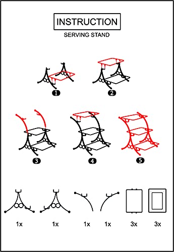 Yhosseun Porcelain Baking Set With Stand Tiered Serving Stand 3 Tier Buffet Server With Casserole Perfect Tray For Serving Display Large Size #TOP7