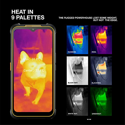 Agm Glory G1S Rugged Smartphone 5G Rugged Phone Unlocked 8Gb Ram 128Gb Rom With Snapdragon 480, 256X192 Thermal Imaging Camera 25 Fps, 5500Mah, Android 11, 6.53" Fhd+, Dual Torch, Ip68 Waterproof #TOP2