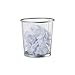 Relaxdays Poubelle métal maille Corbeille à papier bureau chambre 23 cm Ø, hauteur 24 cm, argenté