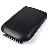 PIT66 Center Console Armrest Lid w/Latch Compatible with 2005-2009 Ford Mustang Black Replacement #5R3Z6306024AAC