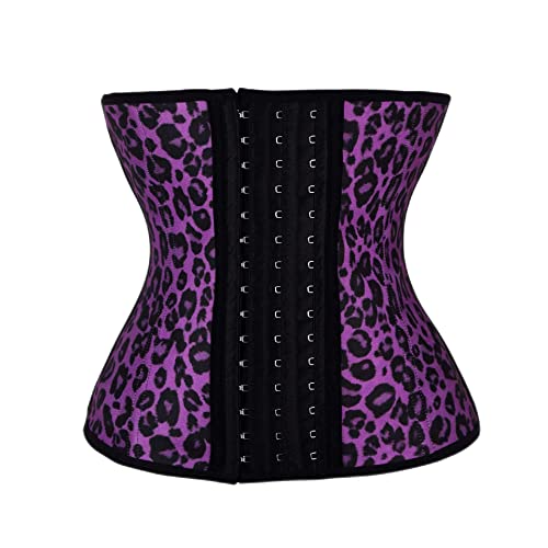 Corset latex minceur BaronHong avec baleines en acier pour sculpter la taille léopard
