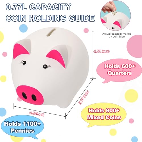 Image of Piggy Bank for Kids, Piggy Bank for Boys, Glow in the Dark | Glow in the Dark Plastic Piggy Bank, Coin Bank Suitable for Boys and Girls