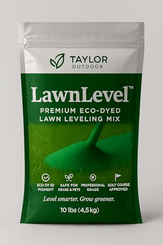(10lbs) LawnLevel - Green Dyed Lawn Repair Urine Spot Patch Divot Repair Lawn Damage Topping