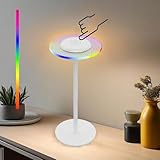 Lampada da tavolo a LED regolabile in altezza: luce flessibile per ogni occasione. Che si tratti di una lampada da comodino, di un'elegante illuminazione per il tavolo da pranzo o di una pratica lampada da campeggio, questa lampada da tavolo wireless può essere adattata in modo flessibile alle vostre esigenze grazie alle aste regolabili in altezza. È la scelta perfetta per chi cerca una soluzione di illuminazione flessibile. Ideale per il soggiorno, la camera da letto o come lampada da esterno per feste in giardino o campeggio.