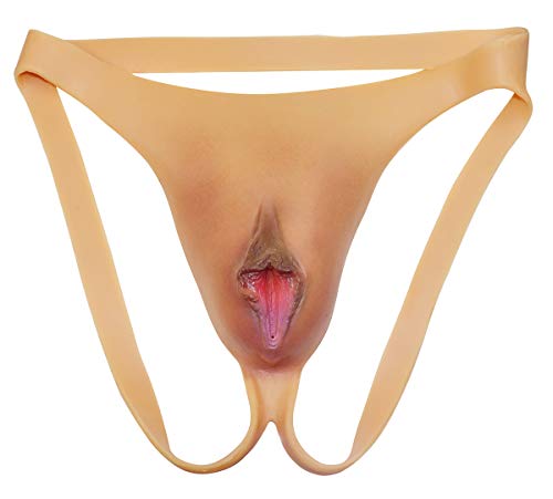 Men's Camel Toes Panty Hiding Gaff Silicone Double Thong for Crossdresser Transgender 1G 2G Cyber Skin