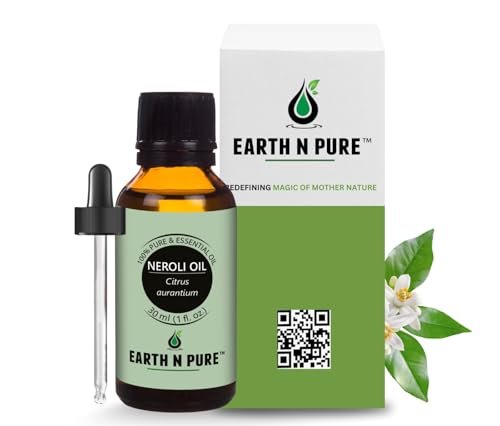 Image of Earth N Pure Neroli Essential Oil 100% Pure & Natural for Skin Care & Aromatherapy - Neroli Oil for Face, Perfume, Diffuser, Massage, Candle & Soap Making - Premium Floral Fragrance Oil- 30ml