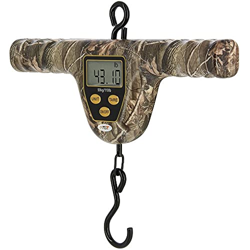 NGT Camo Digital T-Bar Fishing Scales – 110lb/50kg Carp Weighing Scale with LCD Display, Tare & Tape Measure - Ideal for all Anglers - Image 7