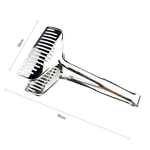 Pinzas de Cocina, 1 Pieza, Pinza para Pan y Carne, Pinzas para Barbacoa de Acero Inoxidable, Pala para Carne frita, Pala para Pescado Frito, Pinza para Barbacoa
