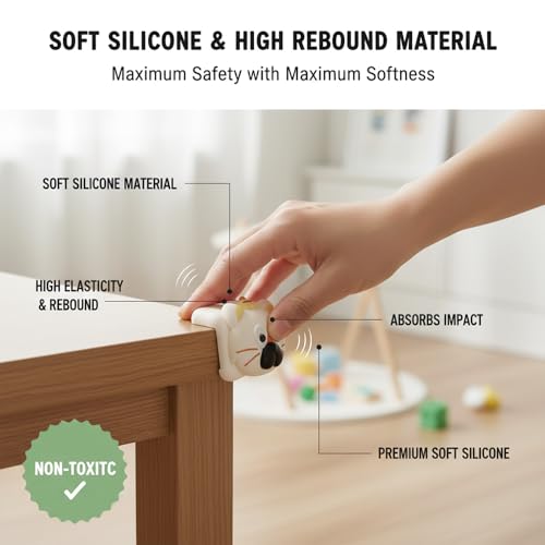 12 Pack Cute Animal Corner Guards - Soft Silicone Edge Protectors for Tables, Desks & Furniture, Durable & Flexible, Perfect for Home and Office, Ideal Housewarming Gift - Image 6