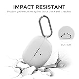 AHASTYLE Silicone Case for New Bose Ultra Open Earbuds (2024) [Added Metal Carabiner] Shockproof Full Protective Skin Case Cover Compatible with New Bose Ultra Open Earbuds 2024 (White) - Image 4