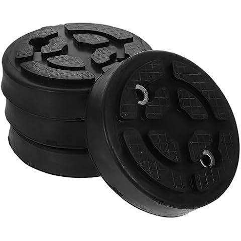VOSAREA 4pcs Car Lifting Pads Auto Jacking Lift Pads Two- Post Pads Round Heavy Duty Car Jack Rubber Pads Useful Lifting Support (Block) Car Accessories for Auto Car Lift Truck Hoist Cover
