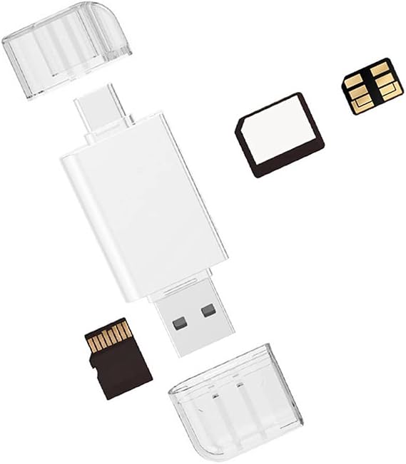 JSER USB-C Type C USB 2.0 to NM Nano Memory Card & TF Micro SD Card Reader Compatible for Huawei Cell Phone & Laptop
