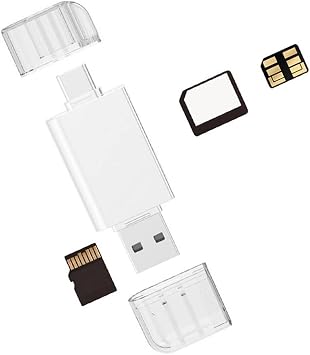 JSER USB-C Type C USB 2.0 to NM Nano Memory Card & TF Micro SD Card Reader Compatible for Huawei Cell Phone & Laptop