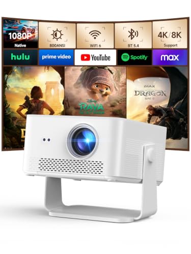 Smart Videoprojecteur 4K Supporte Android 14-800ANSI Projecteur Video...