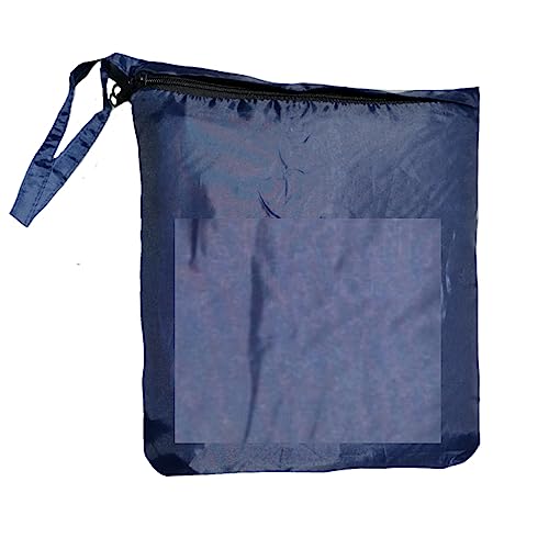 Image of Men's Waterproof Raincoat or Rainsuit Set - Includes Top and Bottom, Adjustable Hood, Inner Mobile Pocket, and Storage Bag - Polyester Reversible Double Layer Design