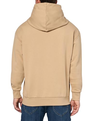 HUGO Men's Twill French Terry Logo Patch Hooded Sweatshirt2