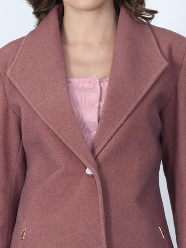 Image of PLAGG Women's Notched Lapel Long Overcoat