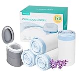 HayaYoffi 120 Bedside Commode Liners Disposable Lavender Scented Commode Bags,Thicker Potty Chair Liners Fits All Standard Adult Commode Chairs Toilet Bucket Potty Bedpan in Medical Care