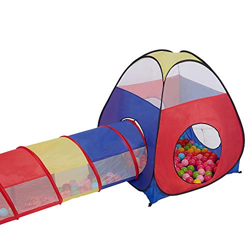 Kids Play Tent,PoP Up Tent with Tunnel 4 in 1 Pop Up Kids Play Tent Tunnel Ball Pit PlayHouse with 2 colourful Tunnel 2 Tents & Zipper Storage Bag for Boys,Girls, Babies -Indoor Outdoor Use Kids Play Tent,PoP Up Tent with Tunnel 4 in 1 Pop Up Kids Play Tent Tunnel Ball Pit PlayHouse with 2 colourful Tunnel 2 Tents & Zipper Storage Bag for Boys,Girls, Babies -Indoor Outdoor Use