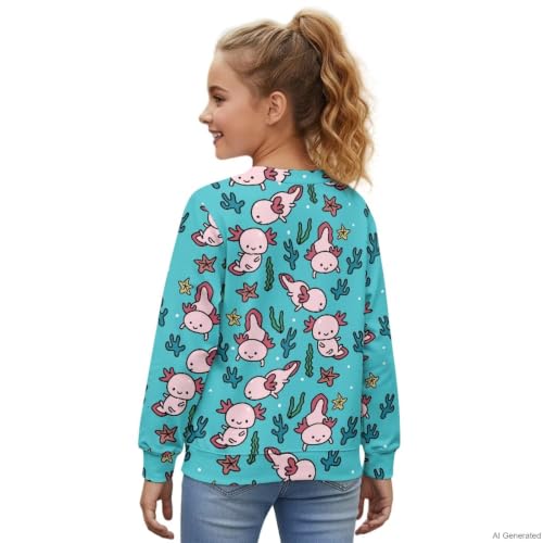 Image of Girls Cardigans Sweater Long Sleeve Crew Neck Button Down Sweaters School Outerwear for Kids Fall Winter Tops