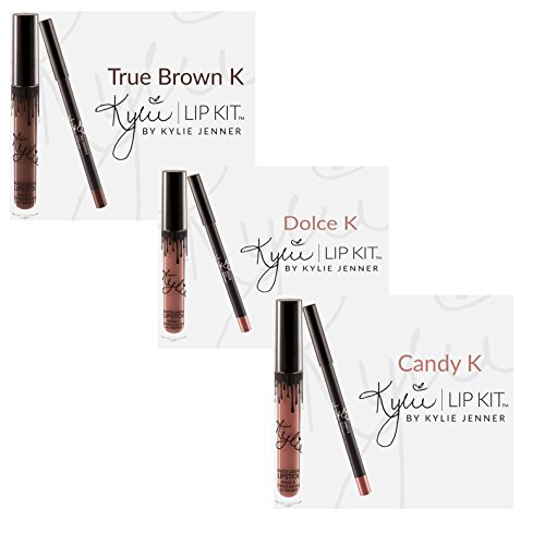 Kylie Lip Kit ~ Set of 3 ~ Candy K, Dolce K & True Brown K