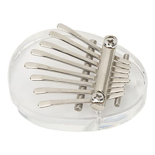 ZAWELIYO Mini Kalimba Piano 8 Klawiszy Przenośne Pianino Kciukowe dla Początkujących i Miłośników Muzyki, materiał Kryształowy ze smyczą