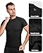 Niksa Men's Compression Shirts 4 Pack, Short Sleeve Athletic Compression Tops Cool Dry Workout T Shirt, Rash Guard Base Layer Undershirt