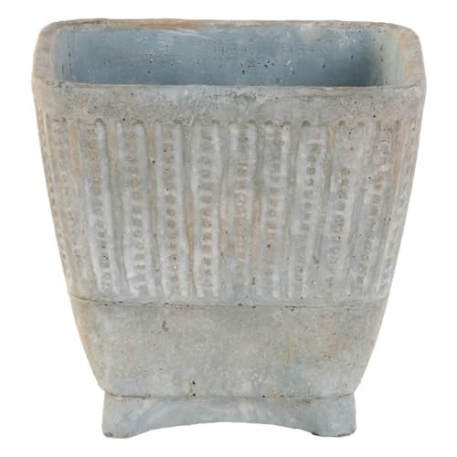 BigBuy Garden Macetero Gris Cemento 19,5 x 19,5 x 19 cm