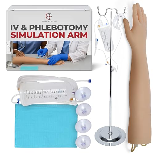 The Apprentice Doctor Phlebotomy Practice Kit – Training Arm for Venipuncture & IV Simulation – Perfect for Medical Students, Nursing Training & Phlebotomy Skill Development
