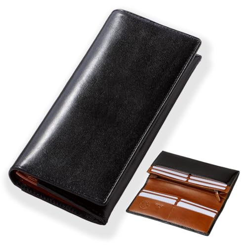 [オリーチェ/ORICE] 長財布 名入れ刻印無料 オリーチェレザー使用 財布 メンズ (01.ブラック)