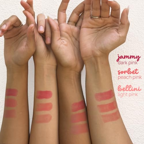 Image of Sammmm FIRST CRUSH Dual Core Blush Stick Jammy (Dark Pink,7.5g) | Cute Creamy Blusher for Cheeks, Eyes, Lips for Dewy Finish | Blendable & Lightweight Stick Blush For Face Makeup | For Young Skin